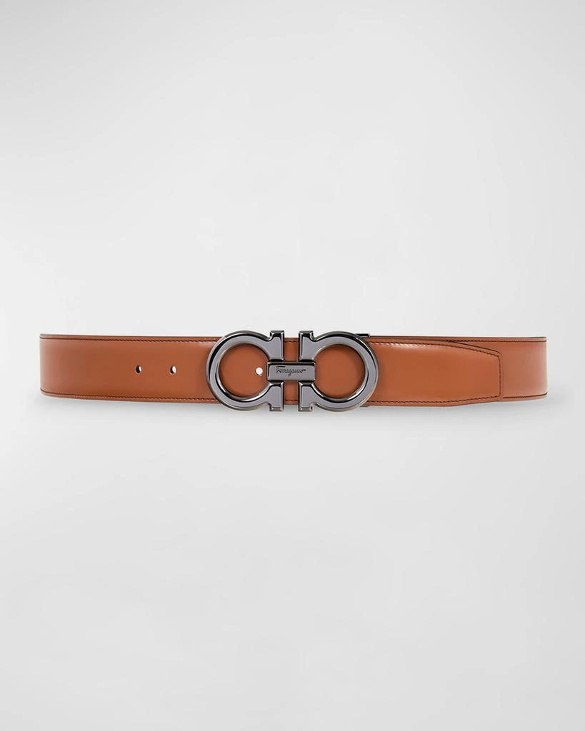 Salvatore Ferragamo Men's Double Adjustable Leather Gancini Belt 2