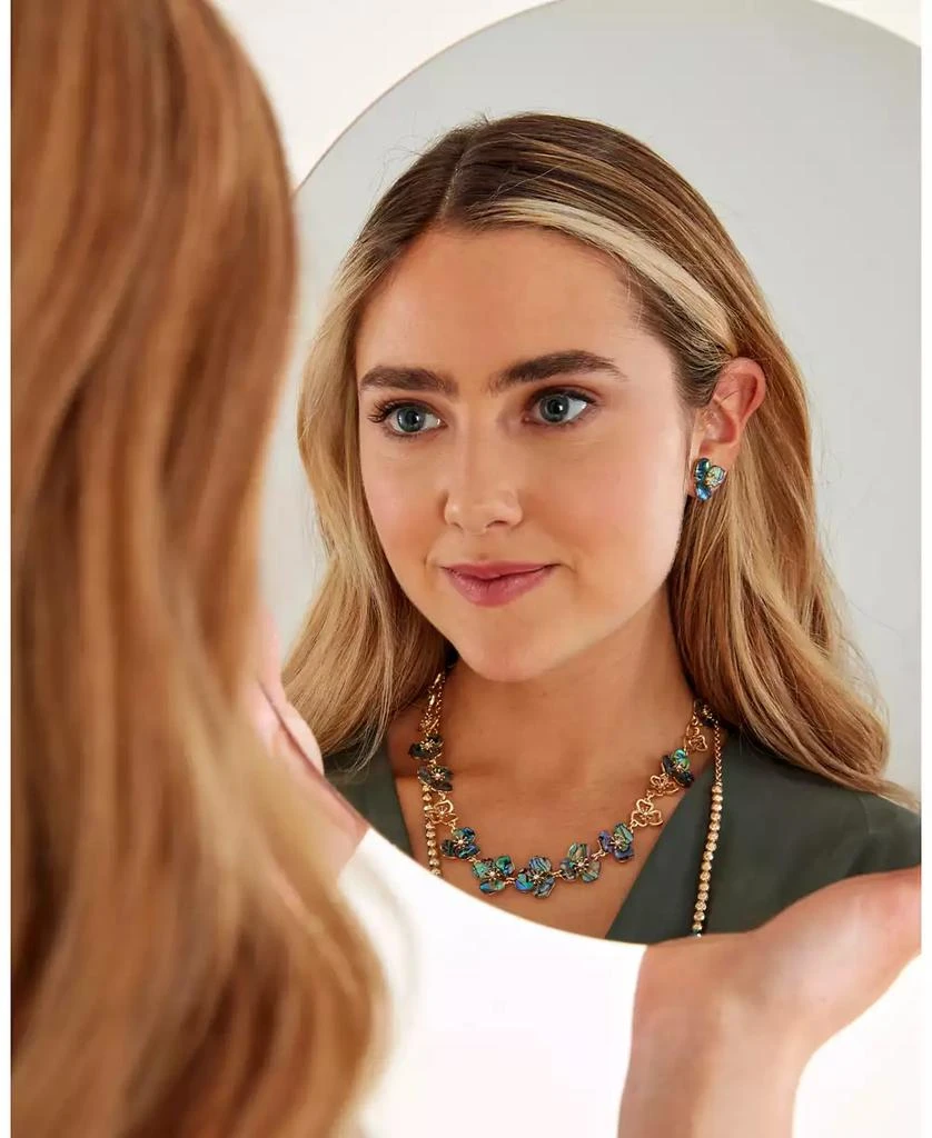 Lonna 
Lilly Gold-Tone Pavé 
Mother-of-Pearl Flower Stud Earrings 3