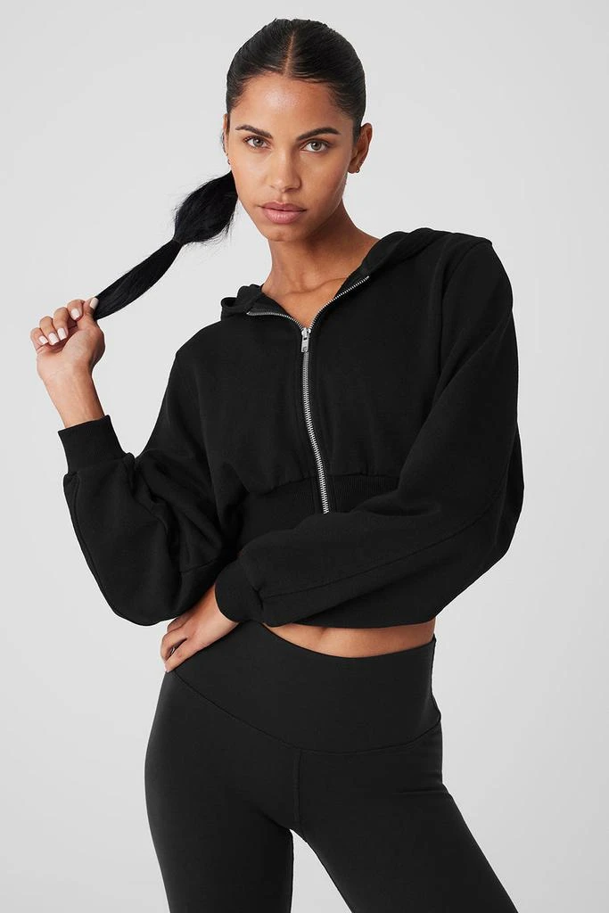 Alo Yoga Sweet Escape Zip Up Hoodie - Black 5