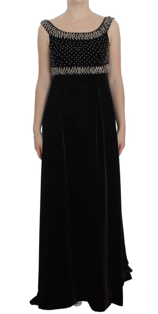 Dolce 
Gabbana Velvet Crystal Sheath Gown Women
s Dress