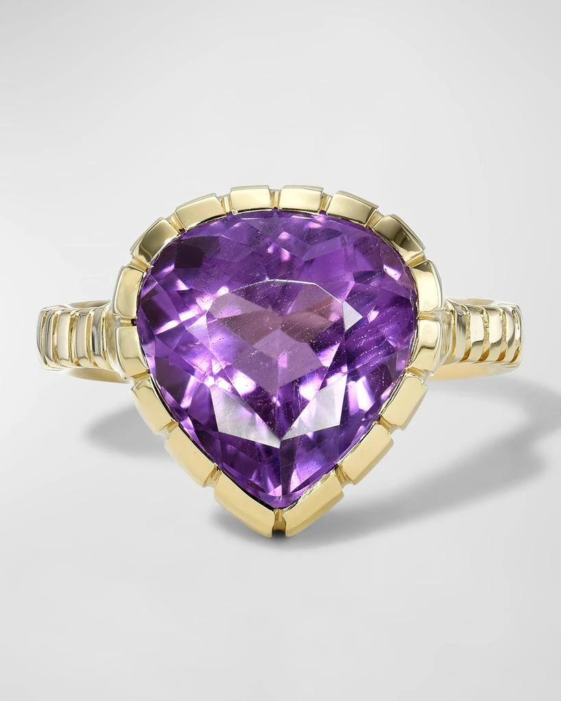 Retrouvai Amethyst Heirloom Bezel Ring