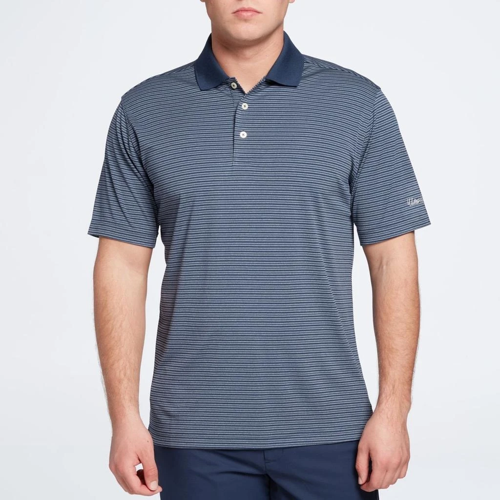 Walter Hagen Essentials Polo Shirt Mens Blue Striped Golf Performance SRT646 3