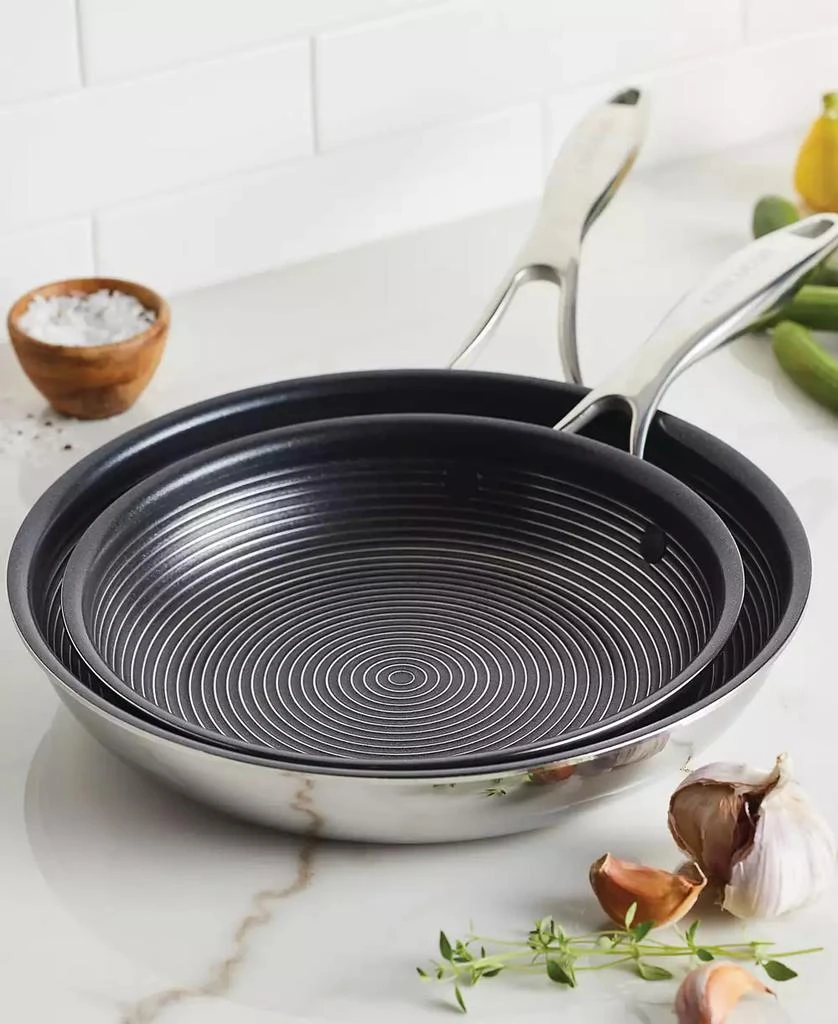Circulon SteelShield C-Series Tri-Ply Clad Nonstick Frying Pan Set, 2-Piece, Silver 2