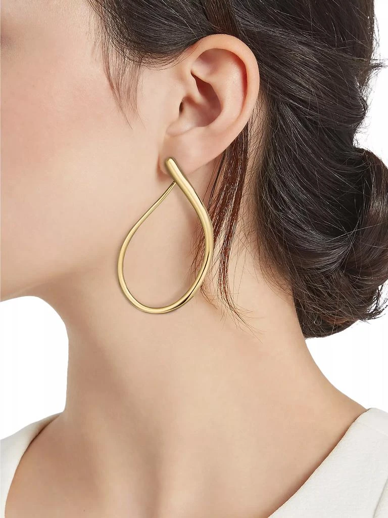 Roberto Coin 18K Yellow Gold Teardrop Hoop Earrings 2
