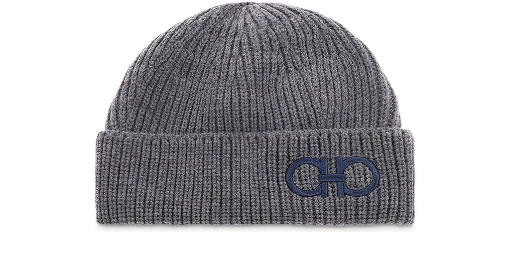 Salvatore Ferragamo Beanie with logo 1