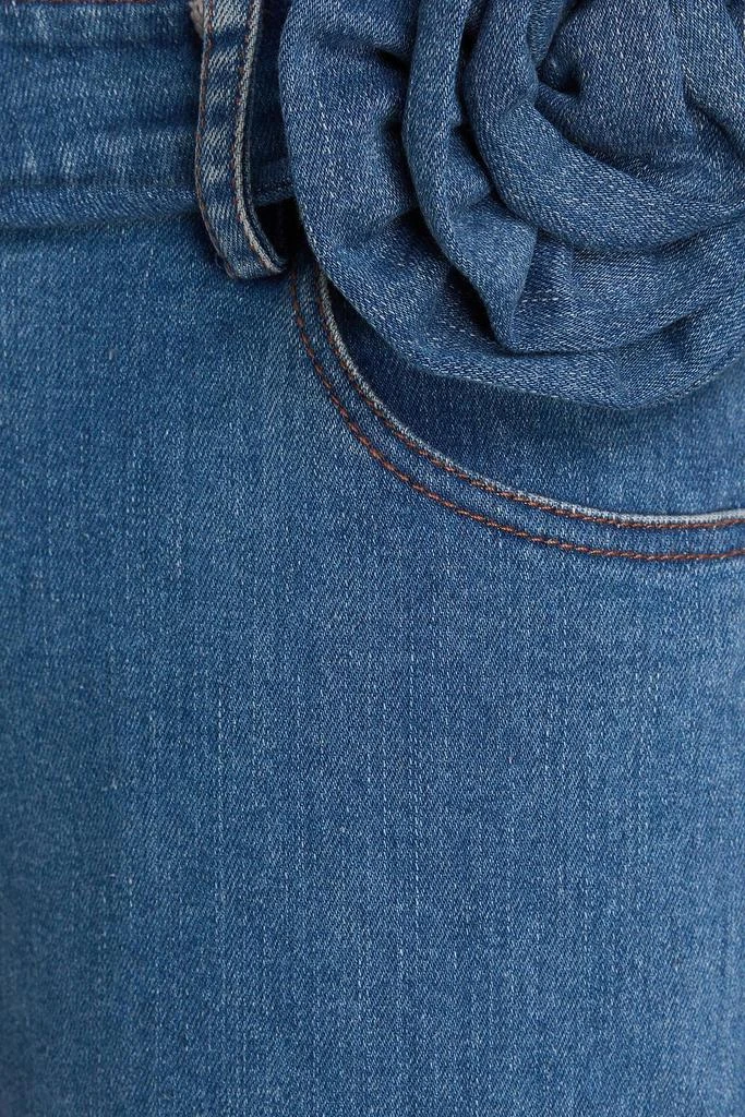 ROTATE Birger Christensen Floral-appliquéd low-rise flared jeans 4