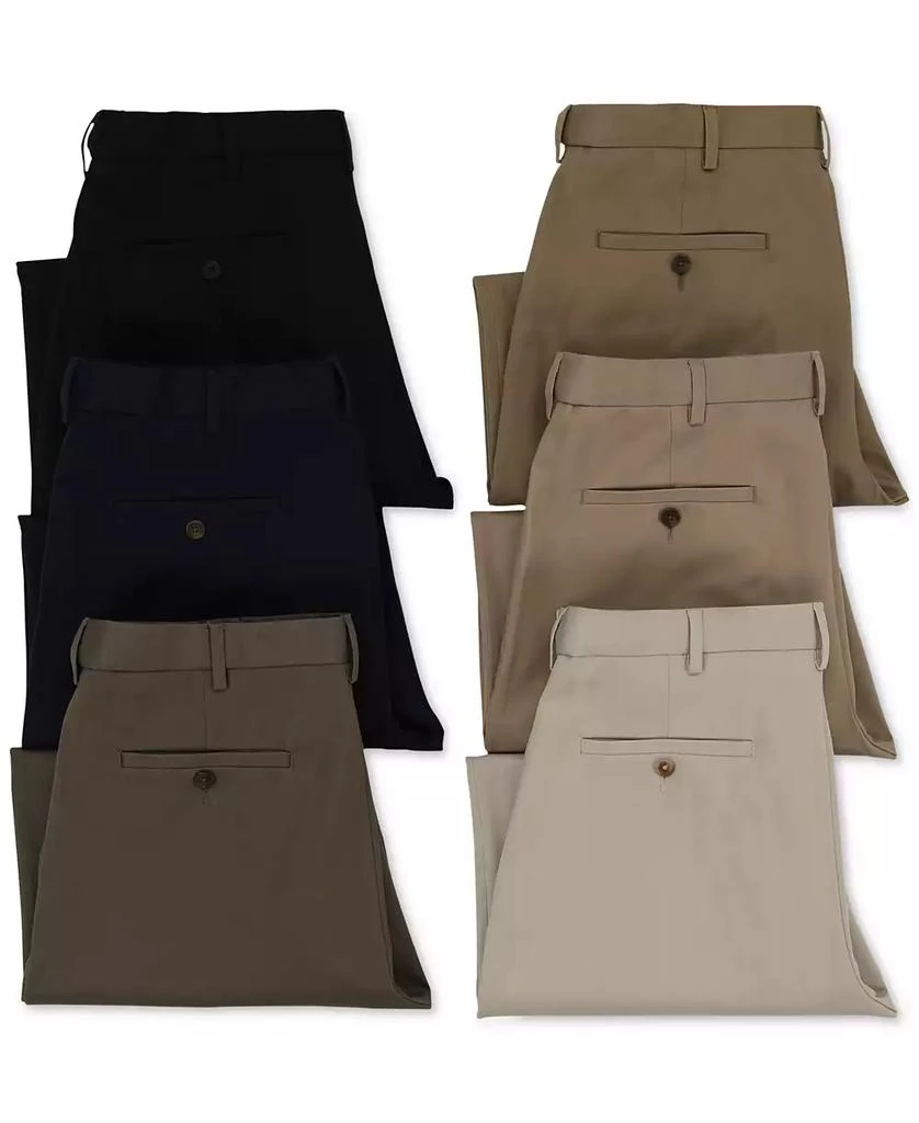 Haggar Men’s Premium No Iron Khaki Straight-Fit Stretch Flat-Front Pants 7