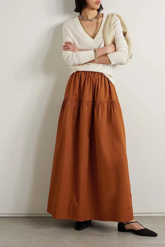 CO Tiered cotton-poplin maxi skirt 2