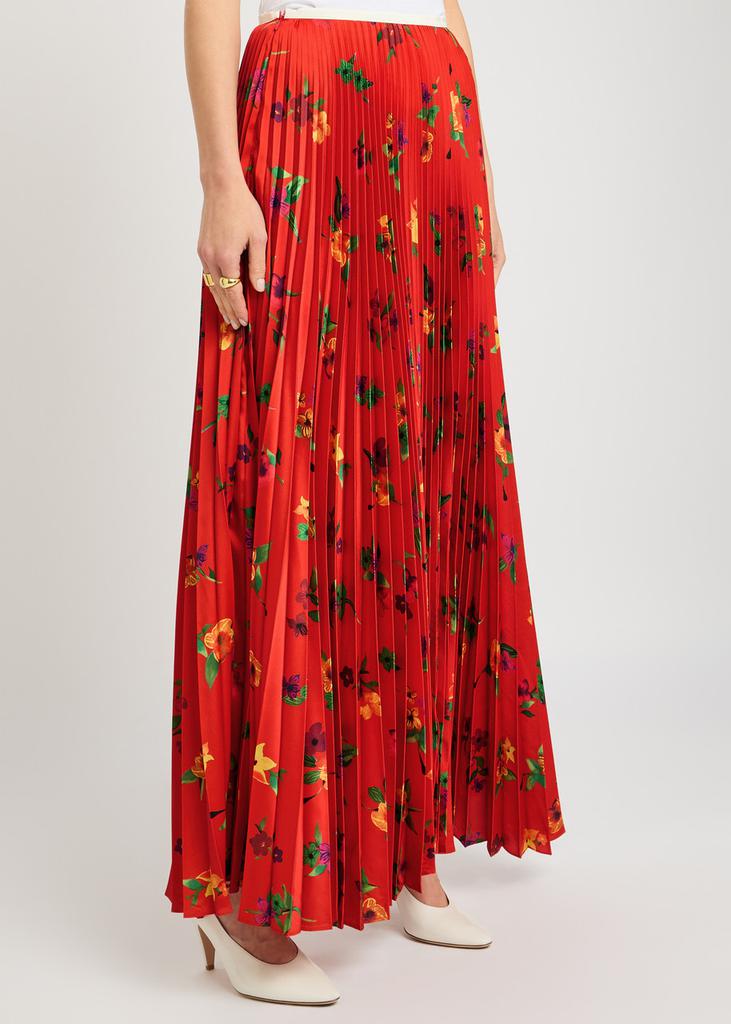 SS DALEY Kate pleated satin maxi skirt