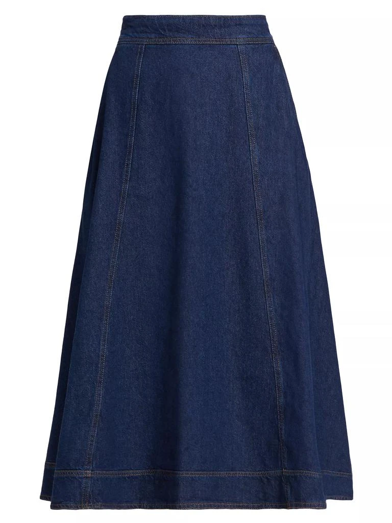 Reformation Delilah Denim Midi-Skirt 1