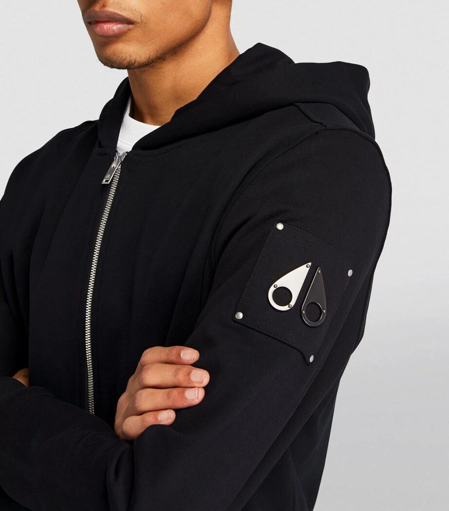 Moose Knuckles Logo Zip-Up Hoodie 6