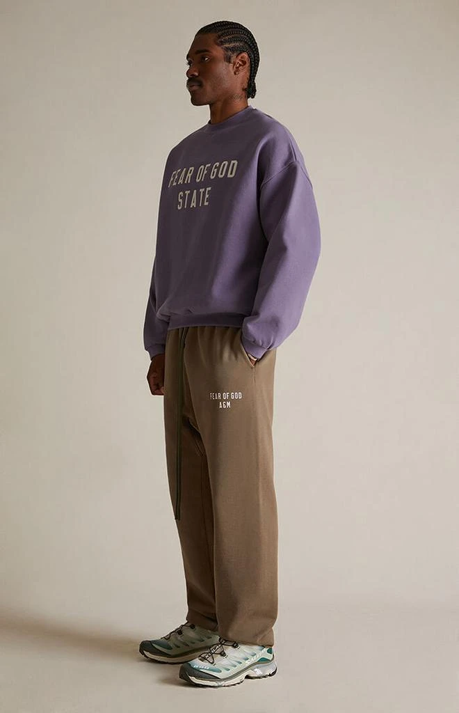 Essentials Lavender Heavy Fleece Crew Neck Sweatshirt 6