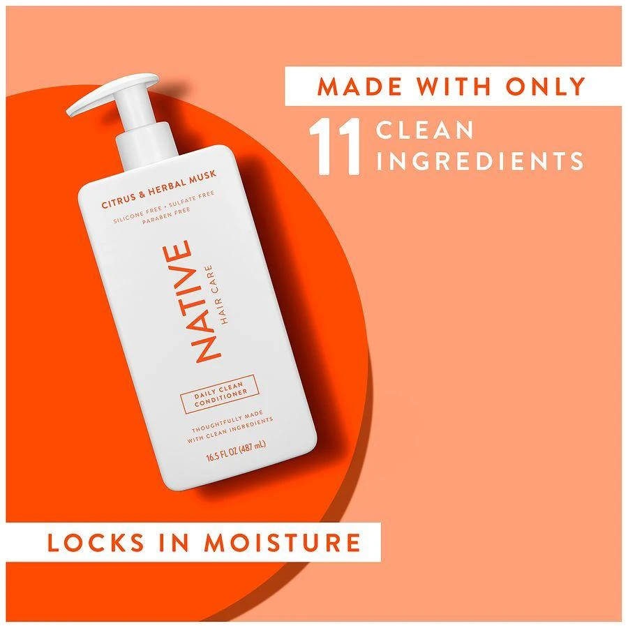 Native Daily Clean Conditioner, Sulfate Free, for Men and Women Citrus 
Herbal Musk 7