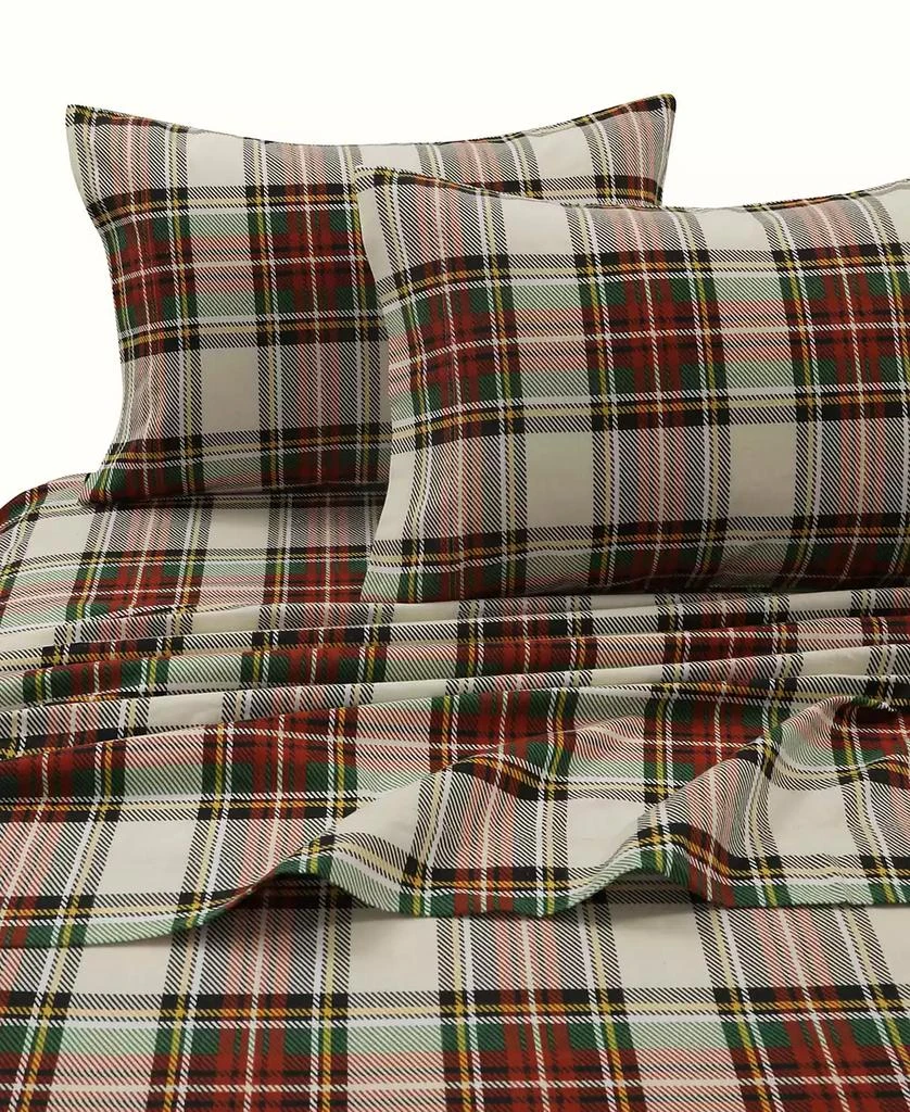 Tribeca Living Holiday Printed Cotton Flannel Extra Deep 4-Pc. Sheet Set, King 1