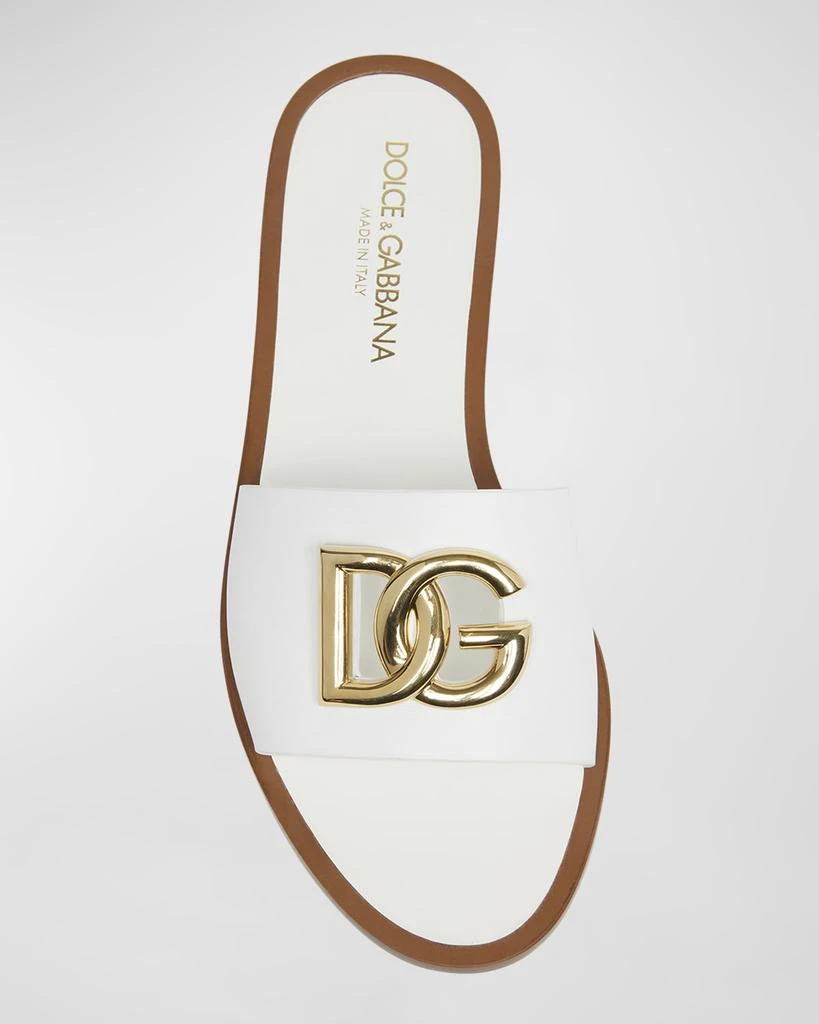 Dolce & Gabbana DG Medallion Leather Flat Sandals 5