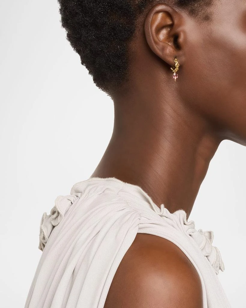 Dries Criel 18K Yellow Gold Bond Mini Hoop Earrings 2