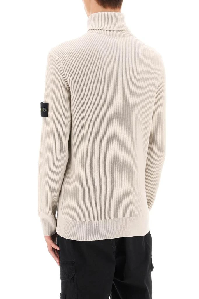 STONE ISLAND ribbed wool turtleneck sweater 3