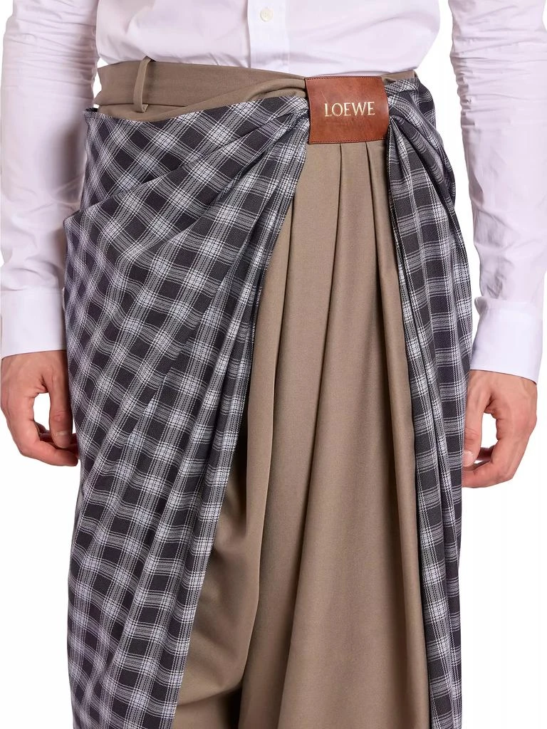 Loewe Cotton-Blend Draped Wide-Leg Pants 6