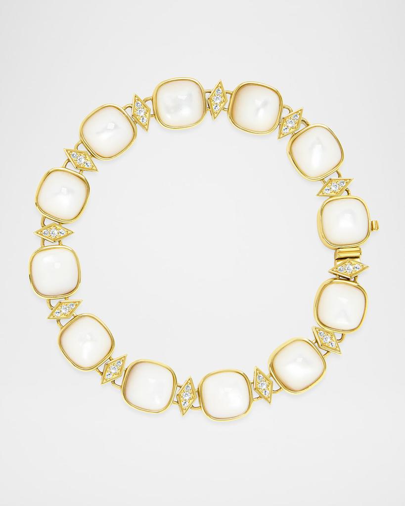 Stevie Wren The Astral Cushion Gemstone 18K Latch Bracelet