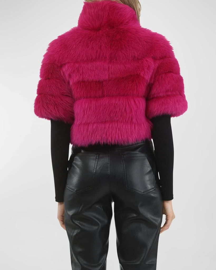 Gorski Reversible Merinillo Lamb Shearling Bolero Jacket With Cropped Sleeves 5