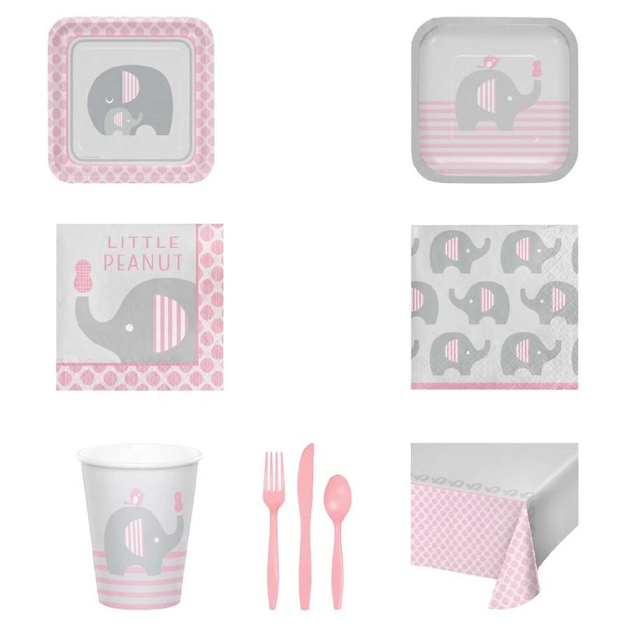 Creative Converting Girl Elephant Baby Shower Kit 3