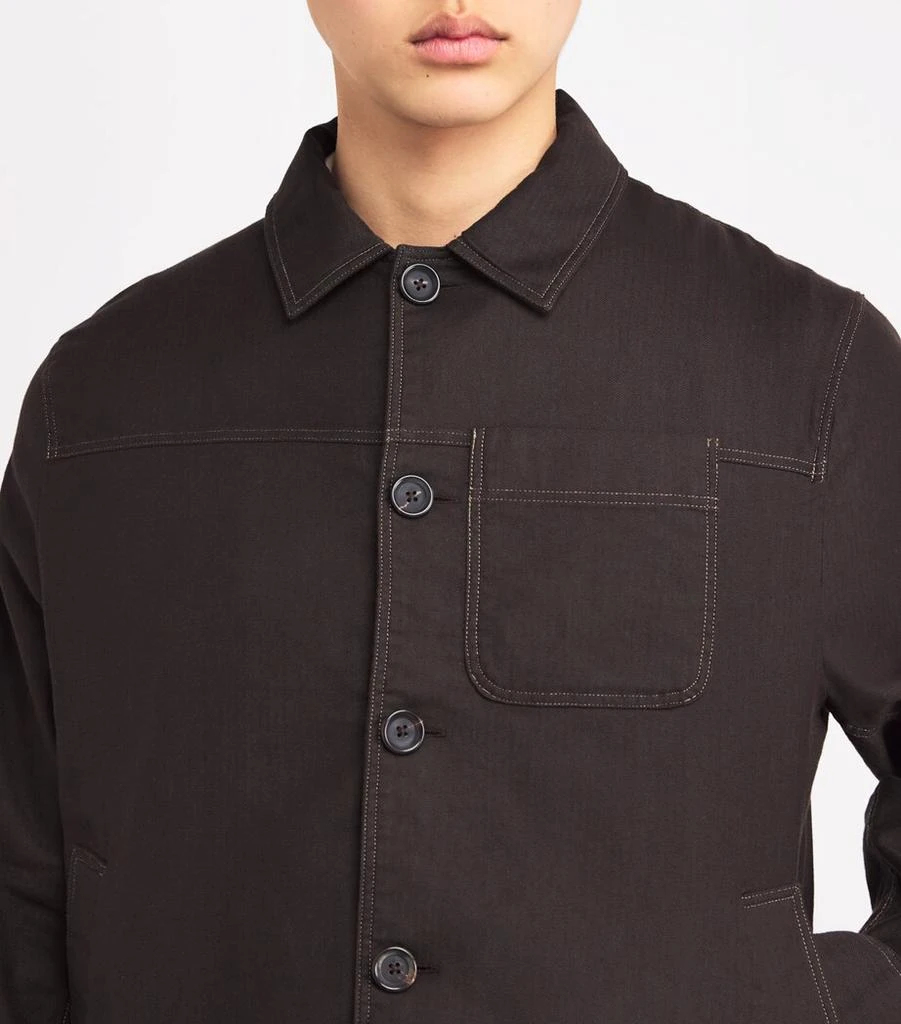 Oliver Spencer Linen-Blend Buffalo Jacket 6