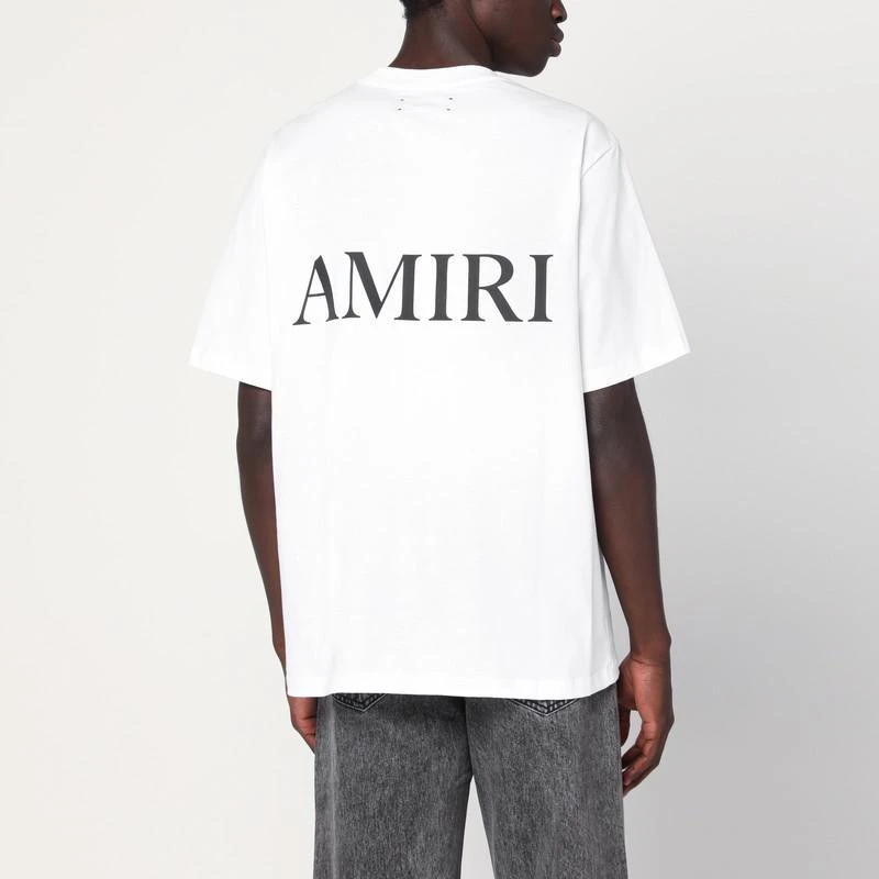 AMIRI White cotton T-shirt with logo 3