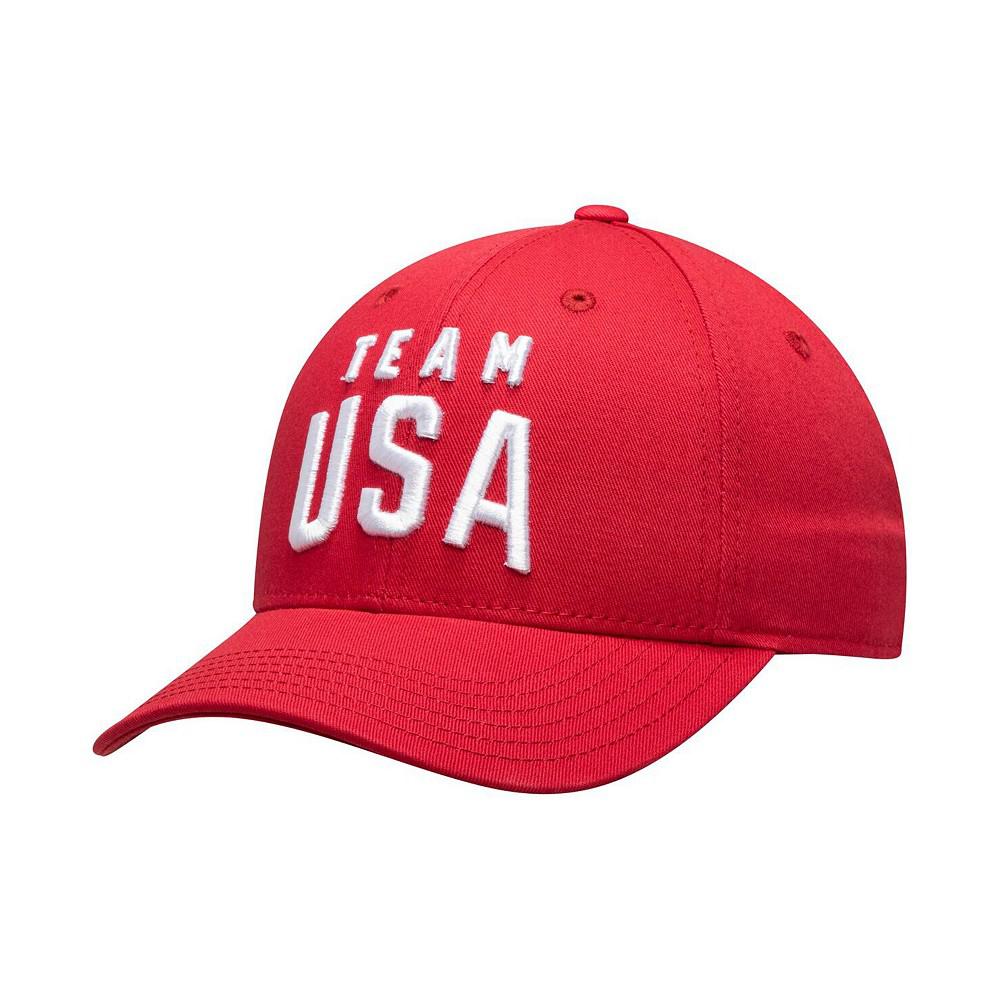 Outerstuff Big Boys Red Team USA New Logo Solid Structured Adjustable Snapback Hat