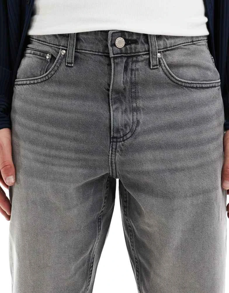 ASOS ASOS DESIGN tapered fit jeans in washed black 5