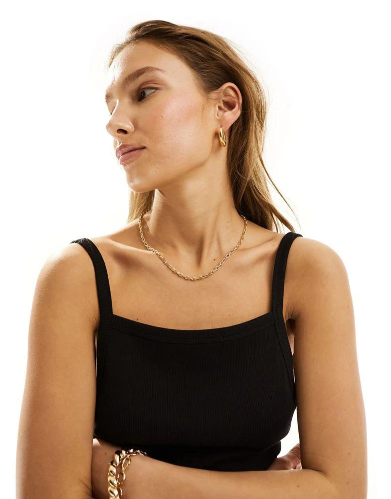 Miss Selfridge Miss Selfridge rib backless midi dress in black 3