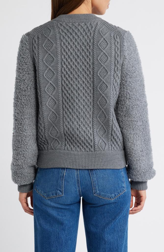 Caslon Cable Zip-Up Bomber Cardigan