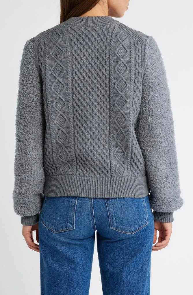 Caslon Cable Zip-Up Bomber Cardigan 2