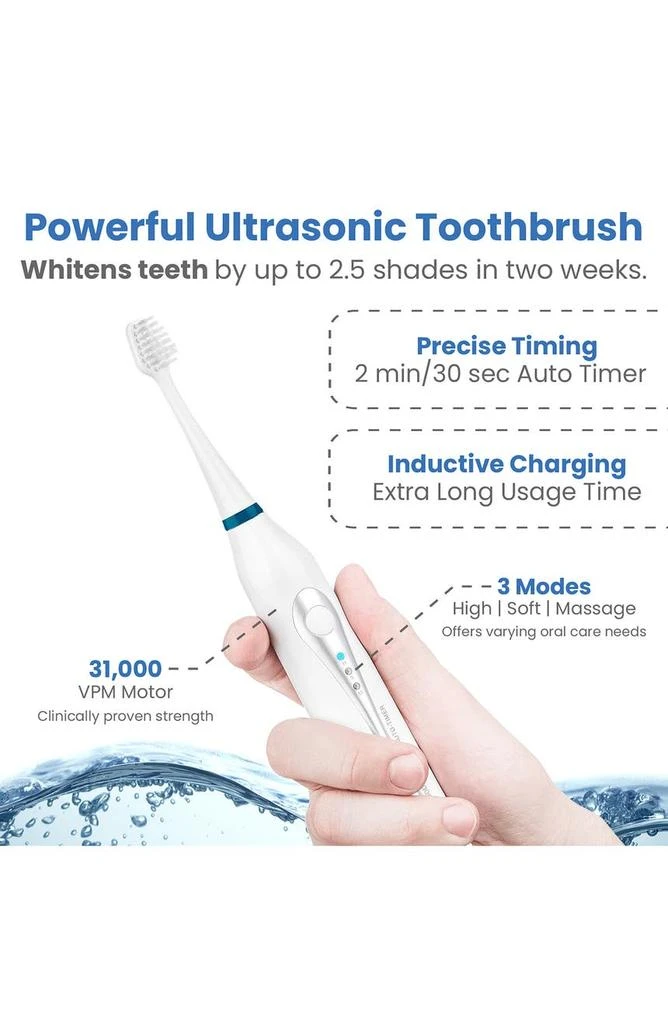 AquaSonic Home Dental Center Ultra Sonic Rechargeable Electric Toothbrush & Smart Water Flosser 5
