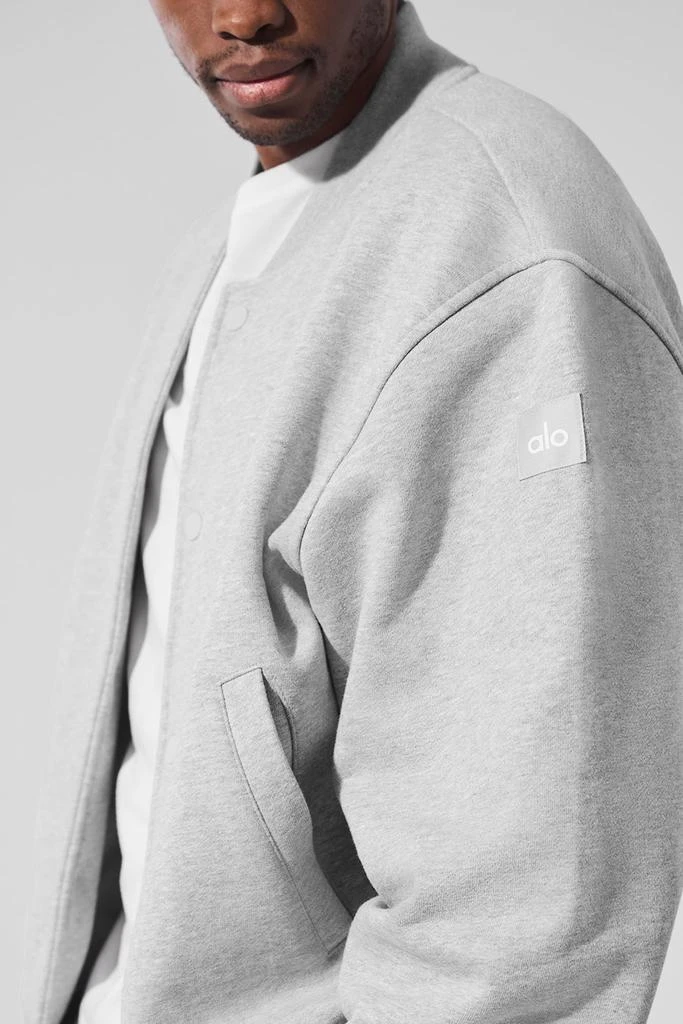 Alo Renown Varsity Jacket - Athletic Heather Grey 3