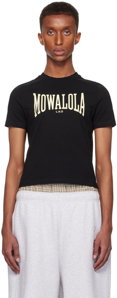 Mowalola Black Sweat Tea T-shirt - T-Shirts - BeyondStyle