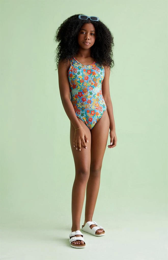 PacSun Kids Eco Tropical One Piece Swimsuit 4
