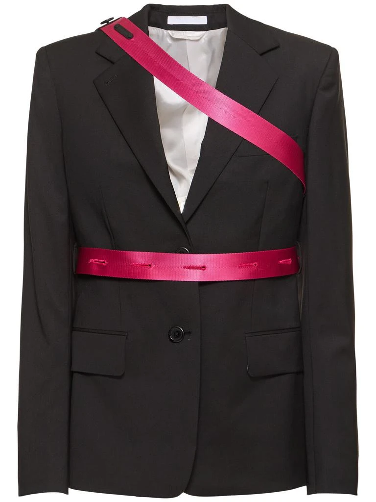 Helmut Lang Seatbelt Wool Blend Blazer 1