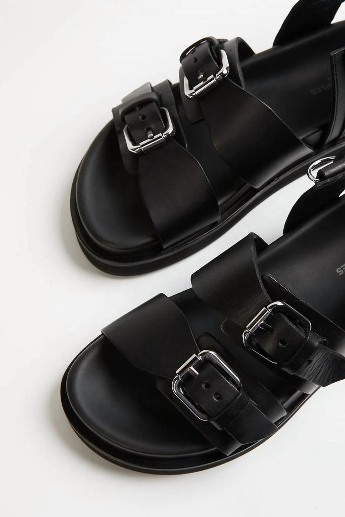 The Kooples Wedge Sandals With Ankle Tie In Black 2