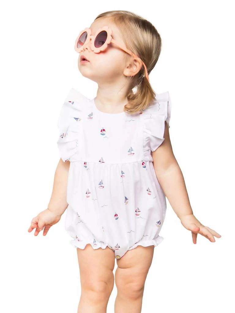 Petite Plume Baby Girl's Bateau Ruffled Romper 3