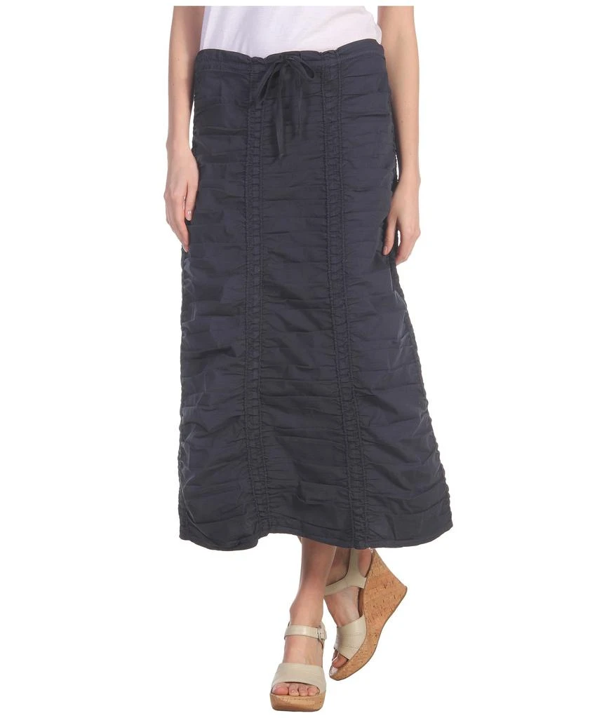 XCVI Stretch Poplin Double Shirred Panel Skirt 1