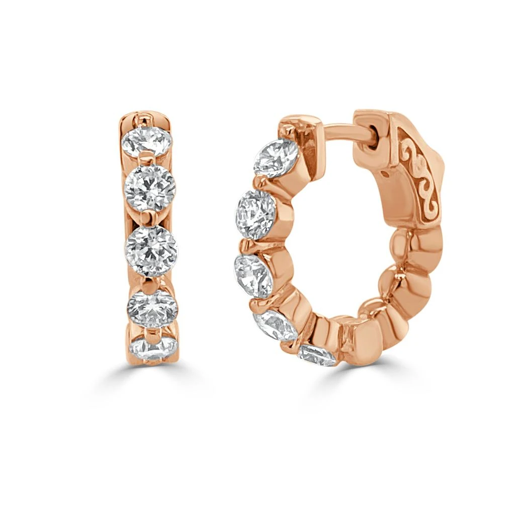 Sabrina Designs 14k Gold & Diamond Huggie Hoop Earrings 5