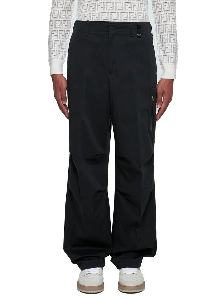 Fendi Logo Patch Straight-Leg Trousers – On Sale Now with Up to 58  display picture 1
