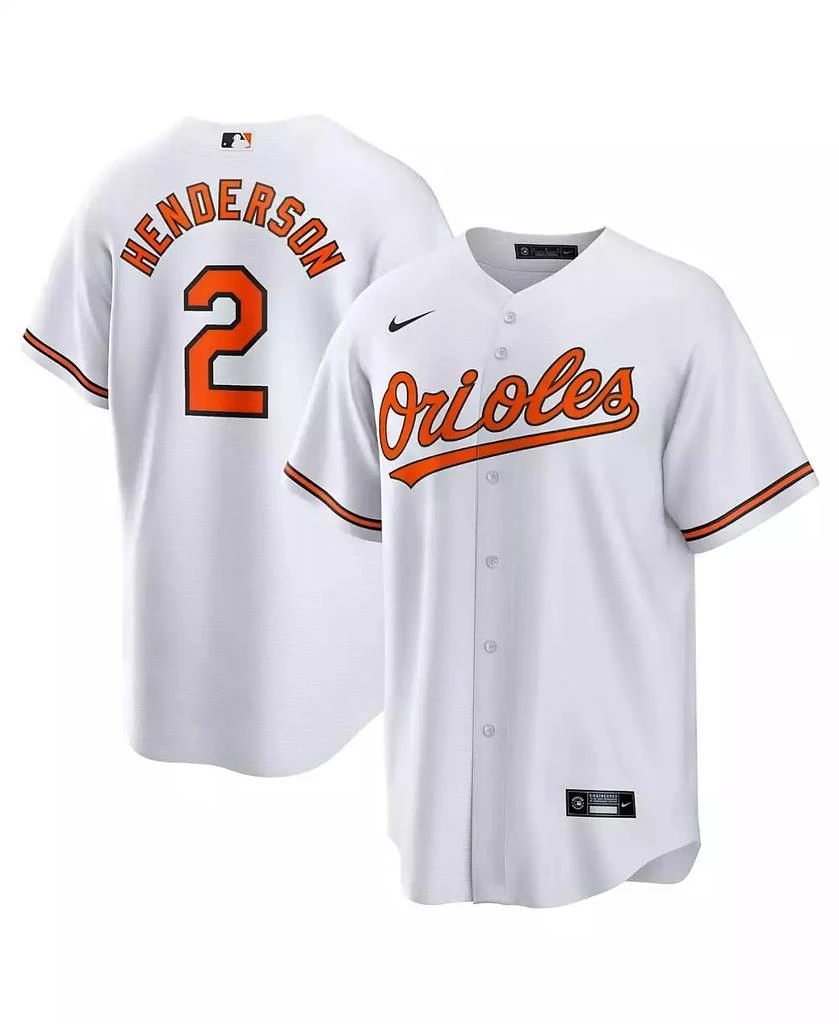 NIKE Men's Gunnar Henderson White Baltimore Orioles Home Replica Player Jersey 1