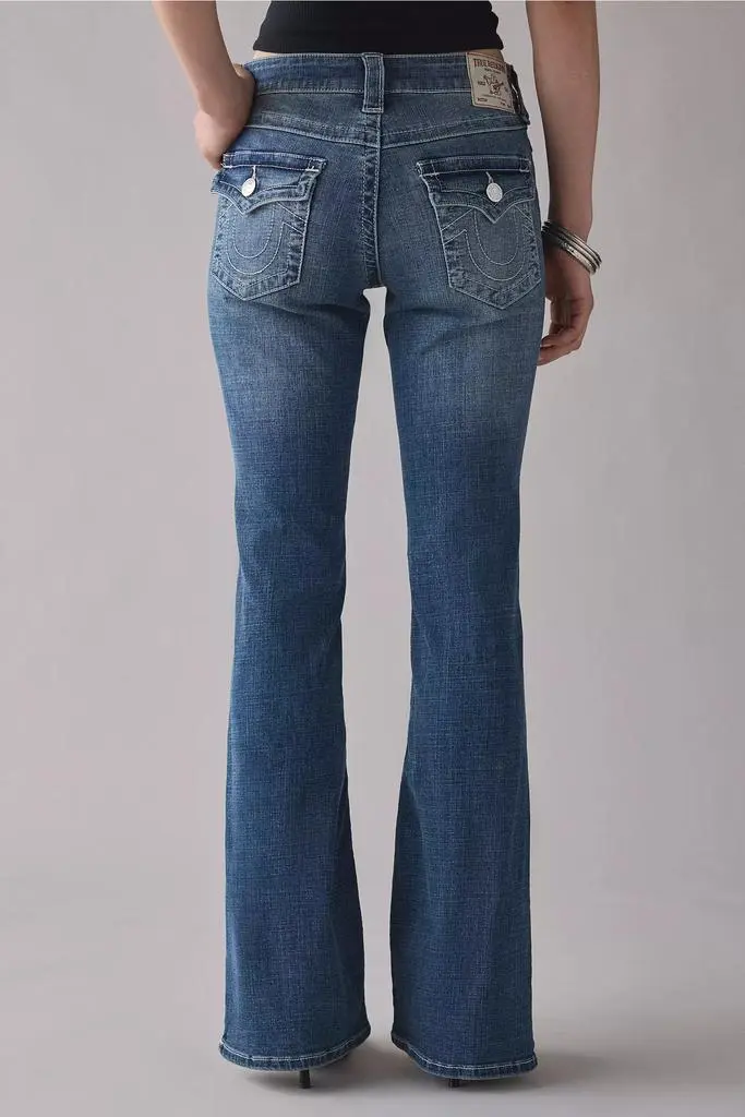 True Religion True Religion Becca Side-Slit Flap Low-Rise Bootcut Jeans 5