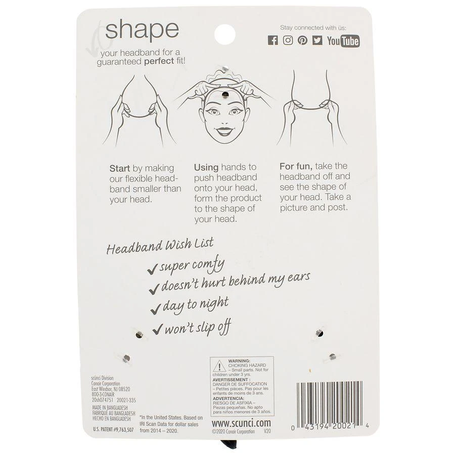Scunci No-Slip Grip Thin & Bendable Headband 2