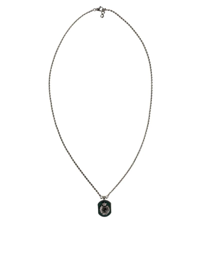 Dolce 
Gabbana Sterling 925 Chain Bar Gem Pendant Logo Men
s Necklace