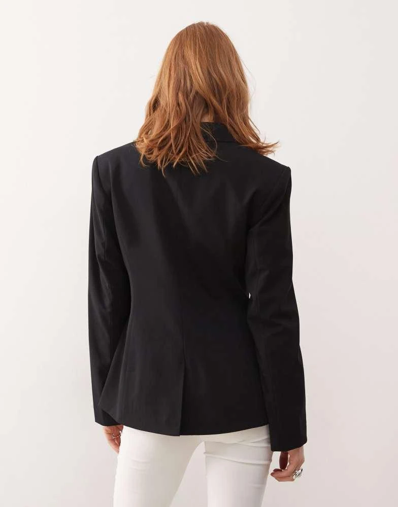 Weekday Weekday Edgar fitted blazer in black 4