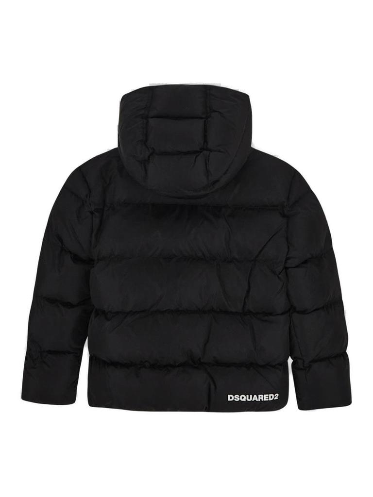 キッズ用トップス Dsquared Zipper Hoodie Dsquared2 Kids Logo Print Zip Up Logo Grey | ONU