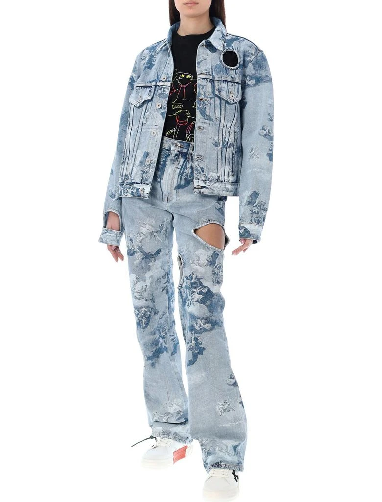 Off-White Off-White Cut-Out Long-Sleeved Denim Jacket 4