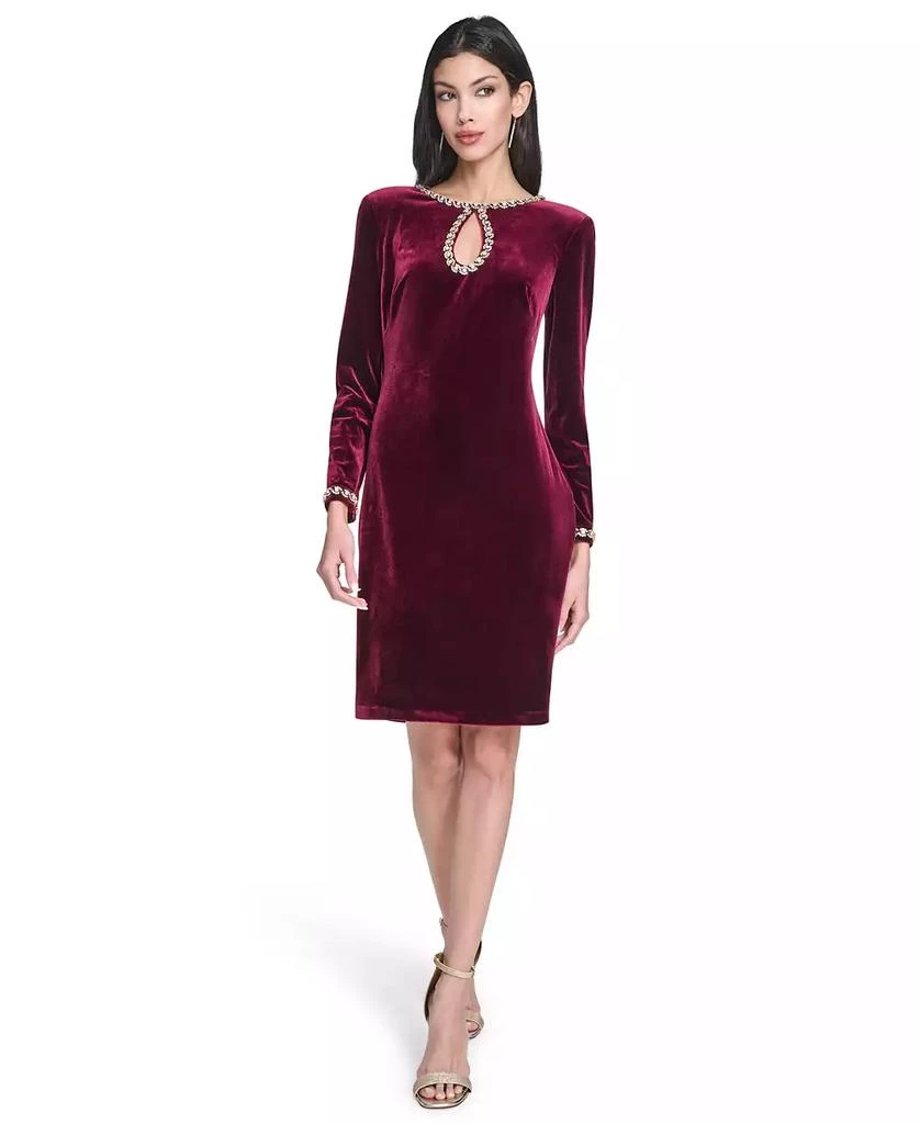 Women's Beaded Cutout Velvet Dress  On Sale Now with Up to 61% Off |  Discover Exclusive Deals & Savings at BeyondStyle  Authentic Vince Camuto  dress|women's fashion with Limited-Time Discounts, Free